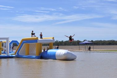 Lake Inflatable Water Games For Adults / Bouncia Water Inflatable Park Manufacturer