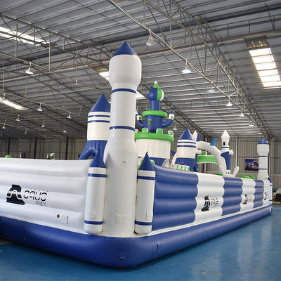Game Mengambang Kedap Udara 0.9mm PVC Inflatable Fun City Castle